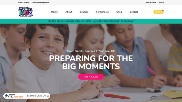 readysetkidz.com screenshot