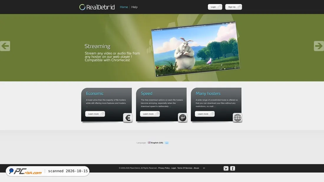 Screenshot of real-debrid.com