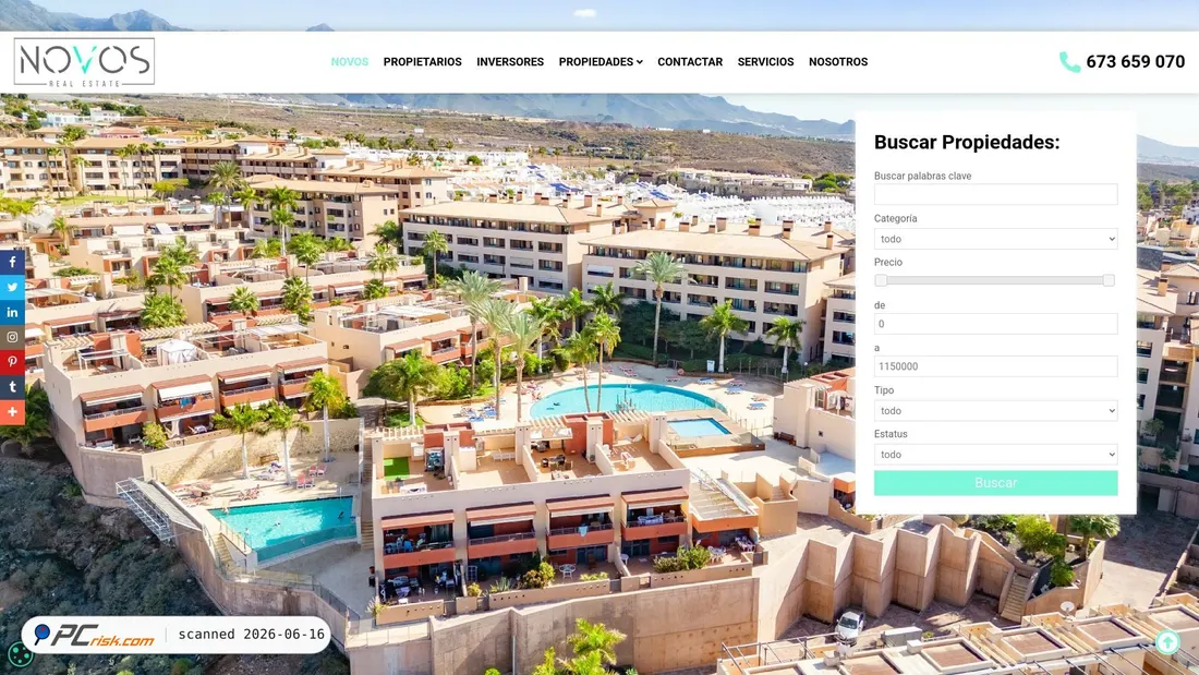 Screenshot di realestatenovos.com