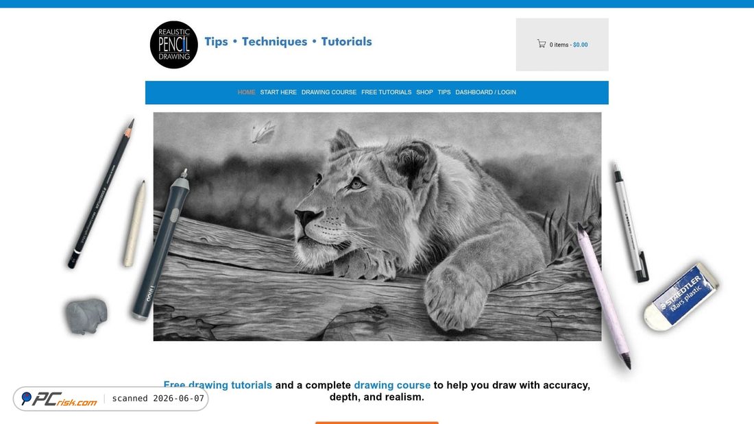 Screenshot di realisticpencildrawing.com
