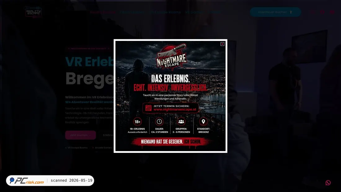 Screenshot of realityescape.at