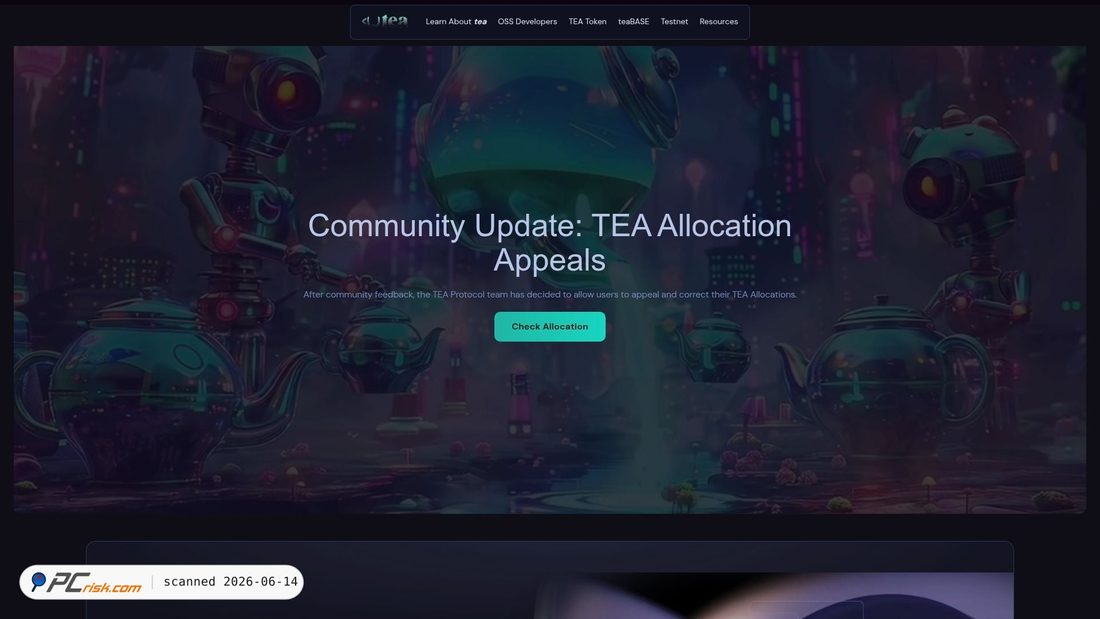 Screenshot of reallocations-tea.app