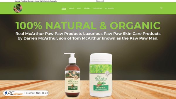 realmcarthurpawpawproducts.com screenshot