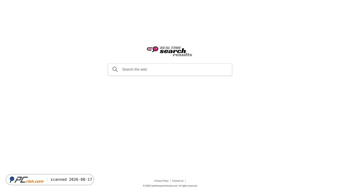 Screenshot of realtimesearchresults.com