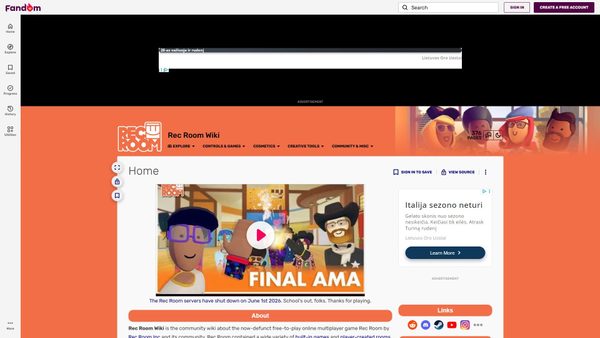 rec-room.fandom.com Screenshot