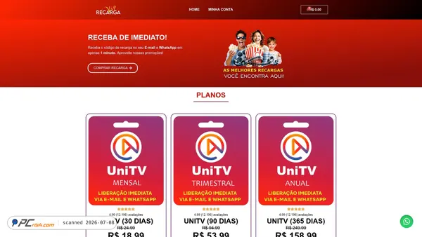 recargavipoficial.com.br screenshot
