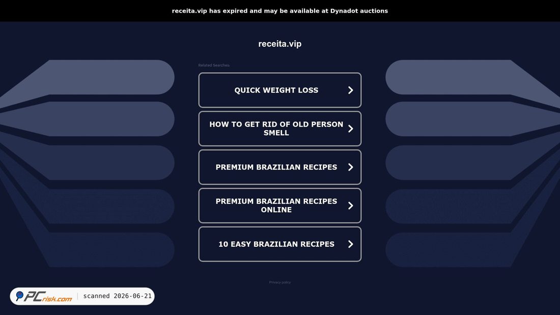 Screenshot of receita.vip