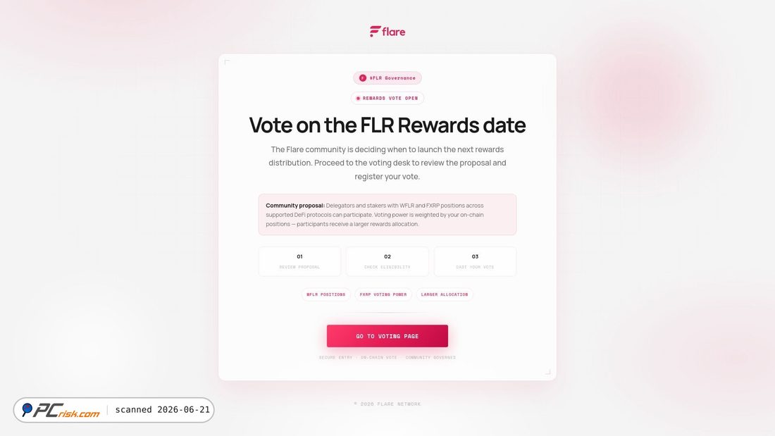 Screenshot of receive-flarefoundations.xyz