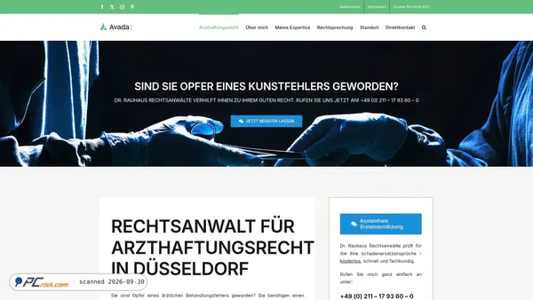 Zrzut ekranu rechtsanwaelte-fuer-arzthaftungsrecht.de