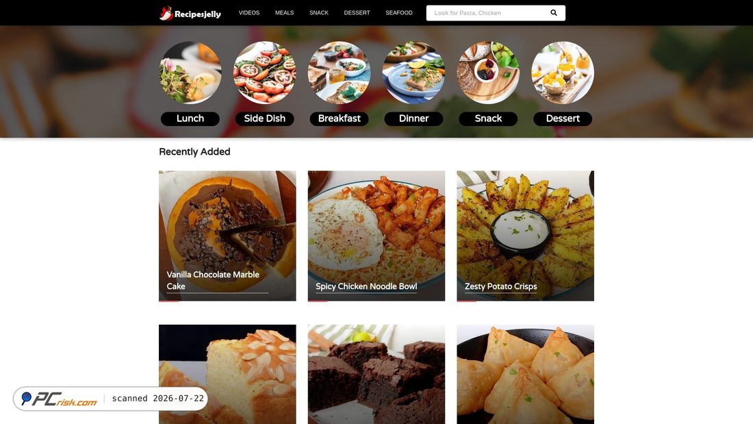 Screenshot of recipesjelly.com