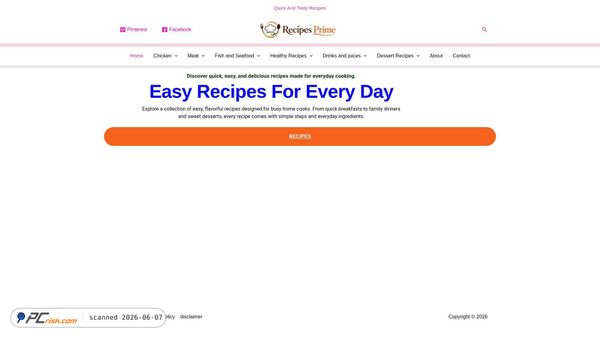 recipesprime.com screenshot