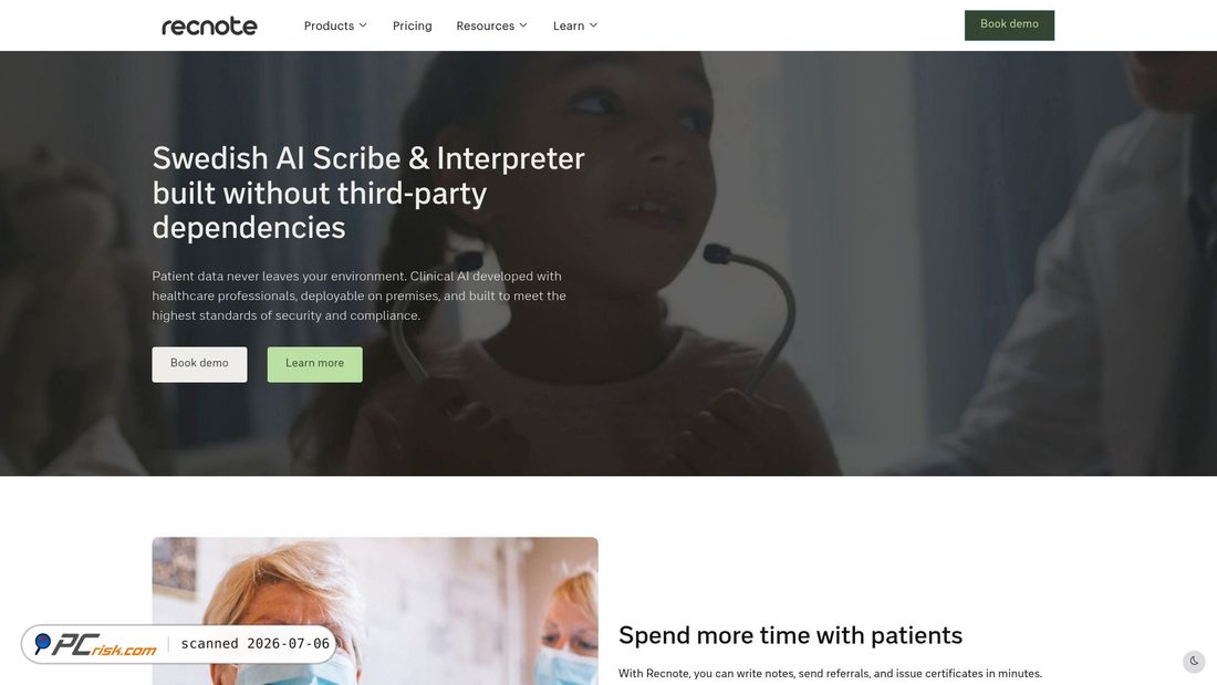Screenshot of recnote.ai