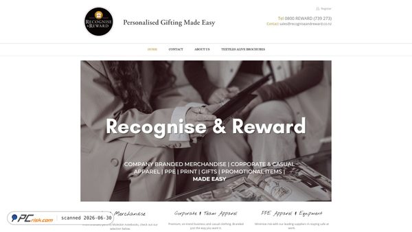 recogniseandreward.co.nz screenshot