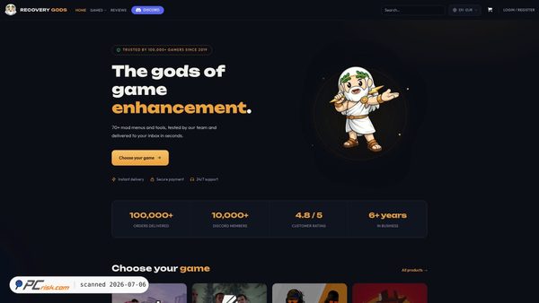 recoverygods.xyz screenshot