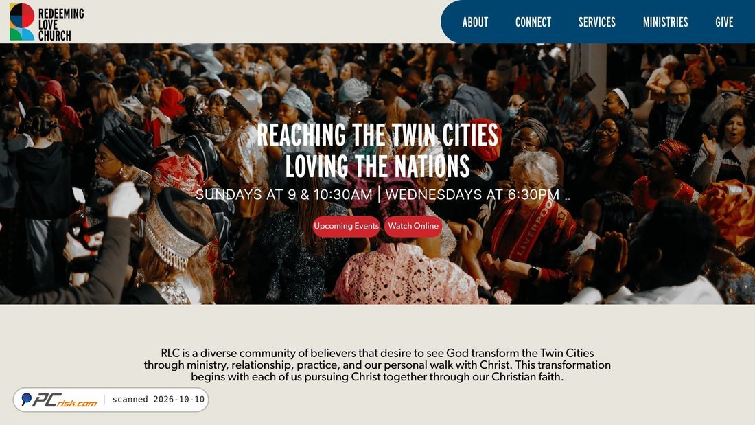 Captura de ecrã de redeeminglovechurch.com