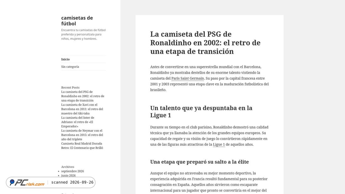 Captura de ecrã de redfansfutbol.com