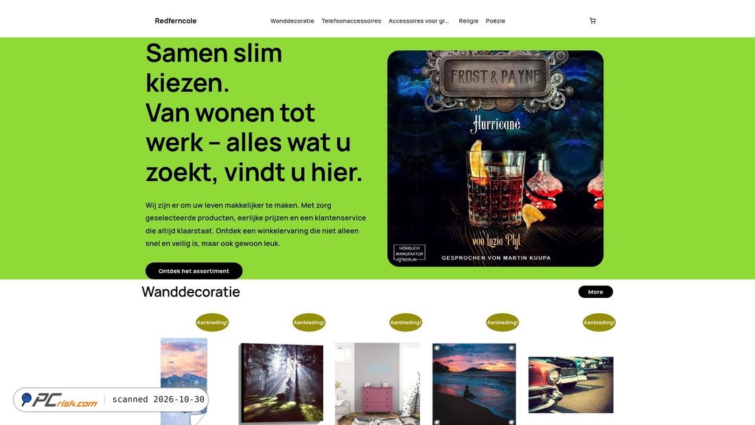 Screenshot von redferncole.com