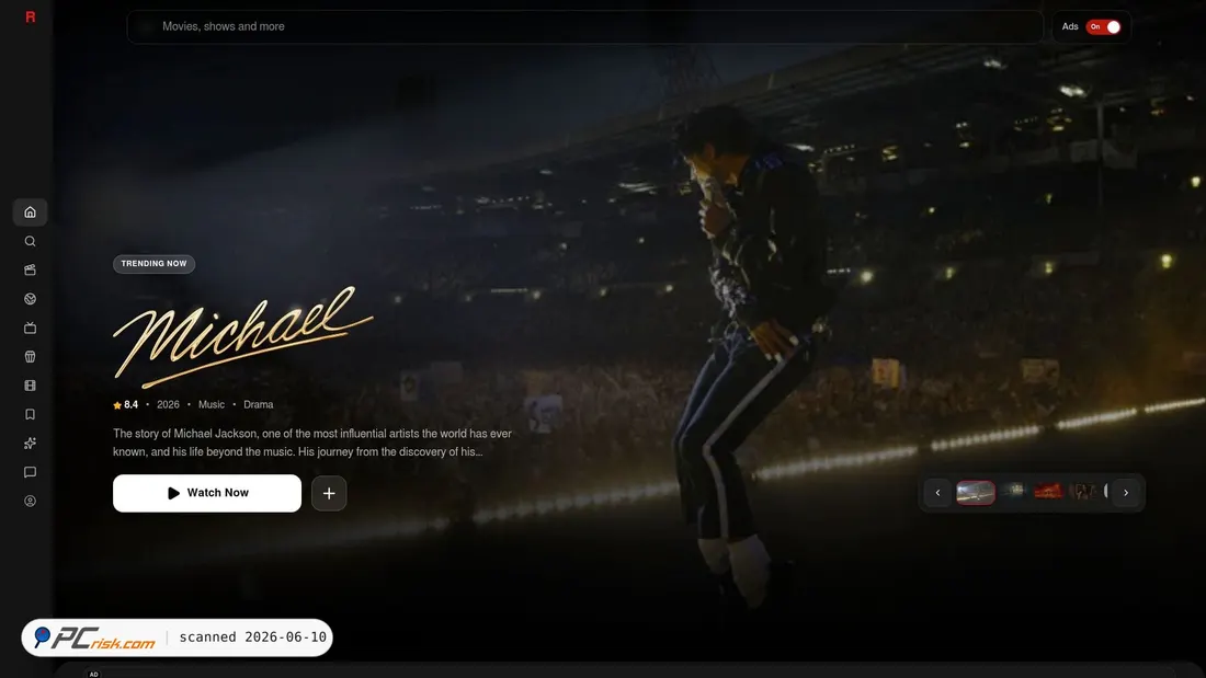 Screenshot of redflix.co