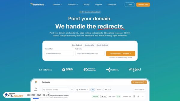 redirhub.com screenshot