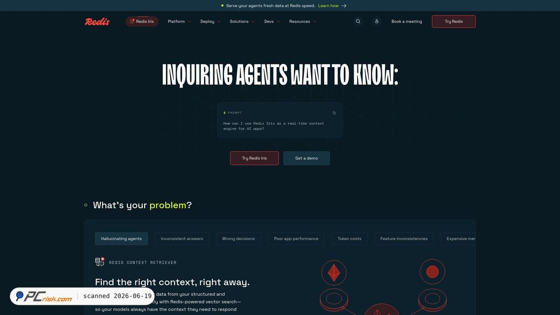 Screenshot of redis.io