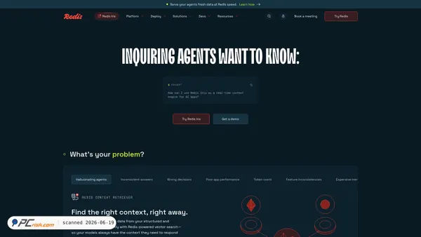 redis.io screenshot