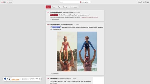 redlib.catsarch.com screenshot