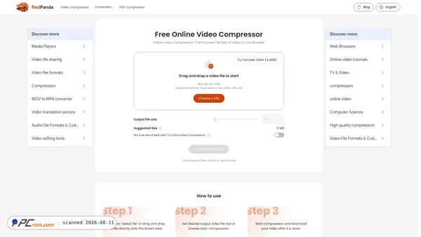redpandacompress.com screenshot