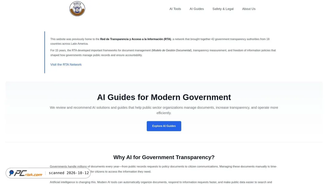 Screenshot of redrta.org