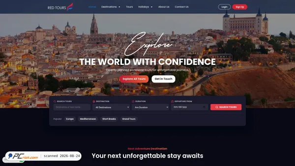 redtours.co.uk screenshot