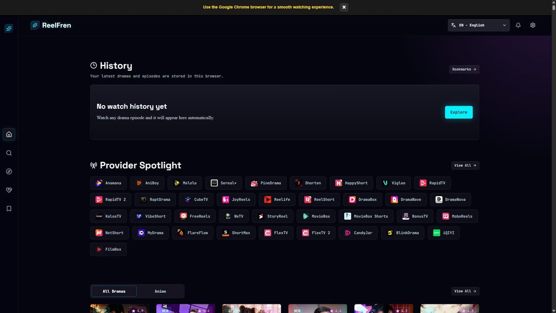 Captura de pantalla de reelfren.com