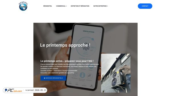 refrigerationgamma.ca screenshot