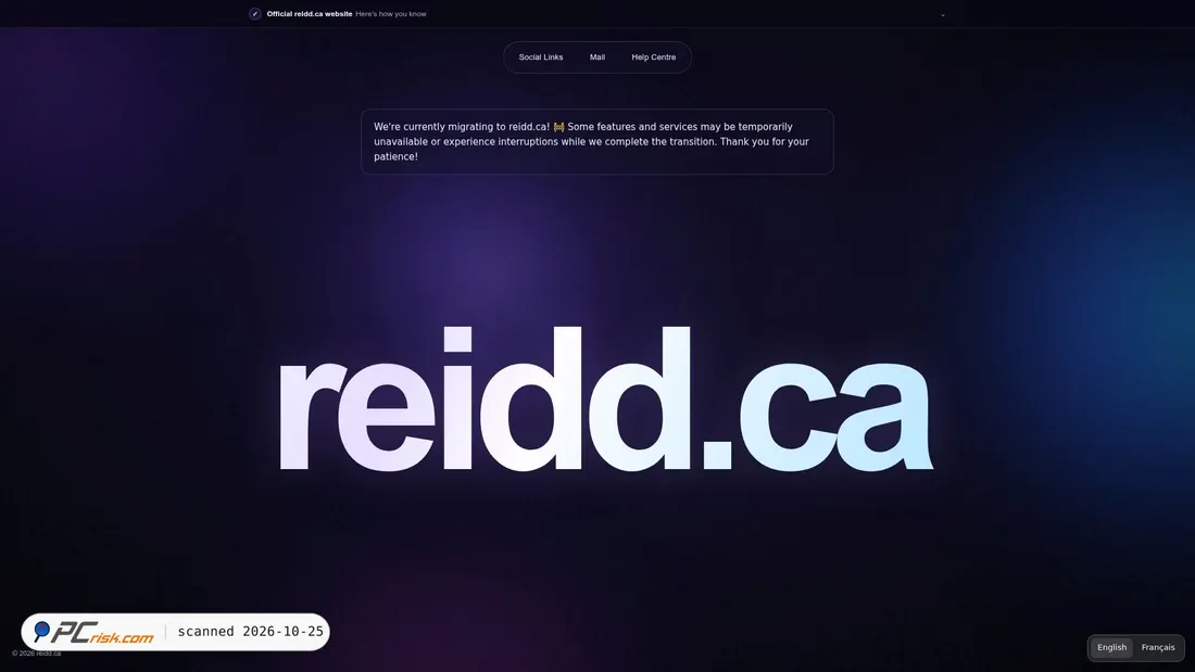 Screenshot of reidd.ca