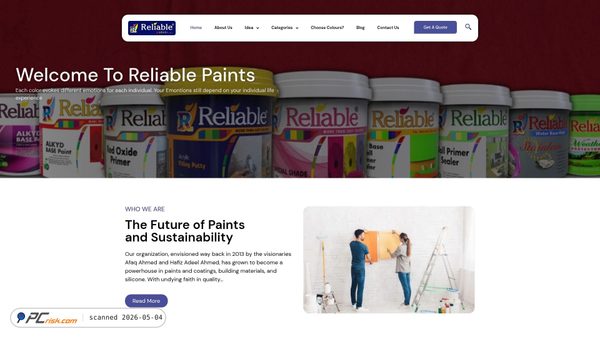 reliablepaints.pk screenshot