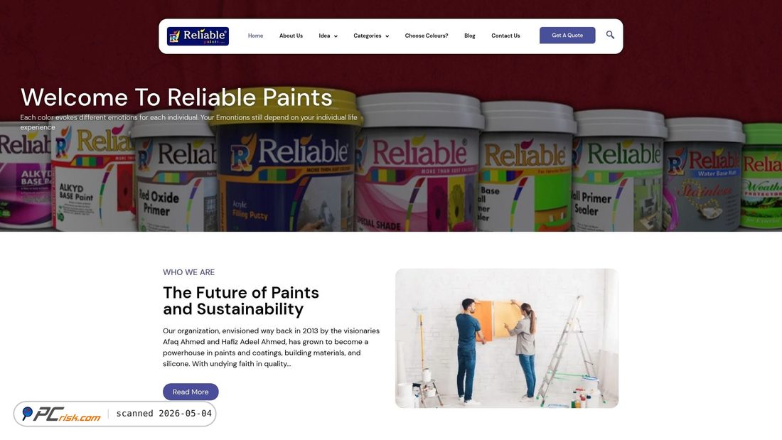 Zrzut ekranu reliablepaints.pk