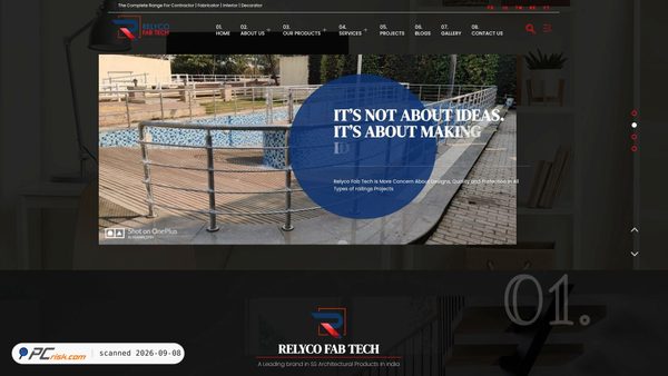 Screenshot van relycofabtech.com