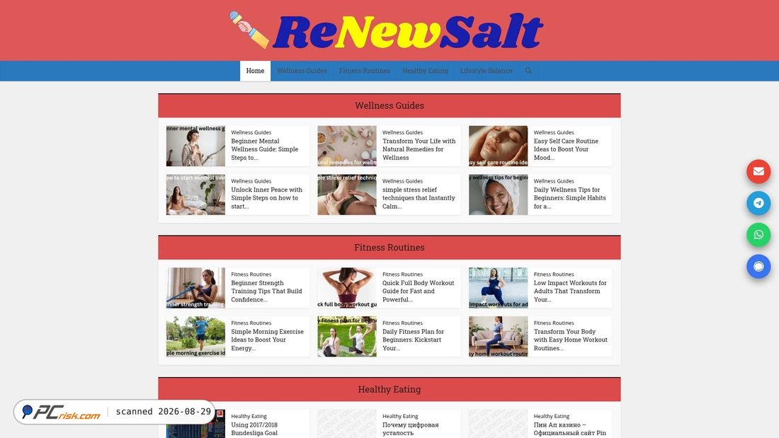 Screenshot di renewsalt.com