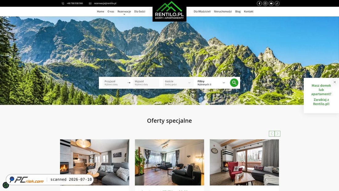Screenshot of rentilo.pl