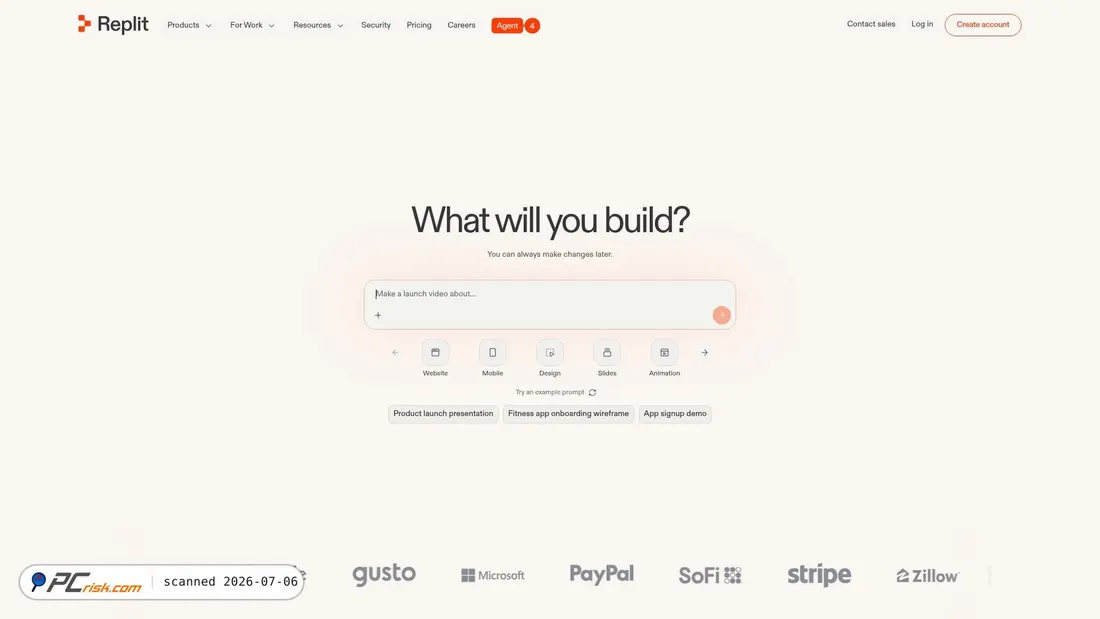 Screenshot of replit.com