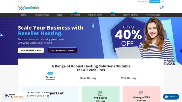 resellerclub.com screenshot