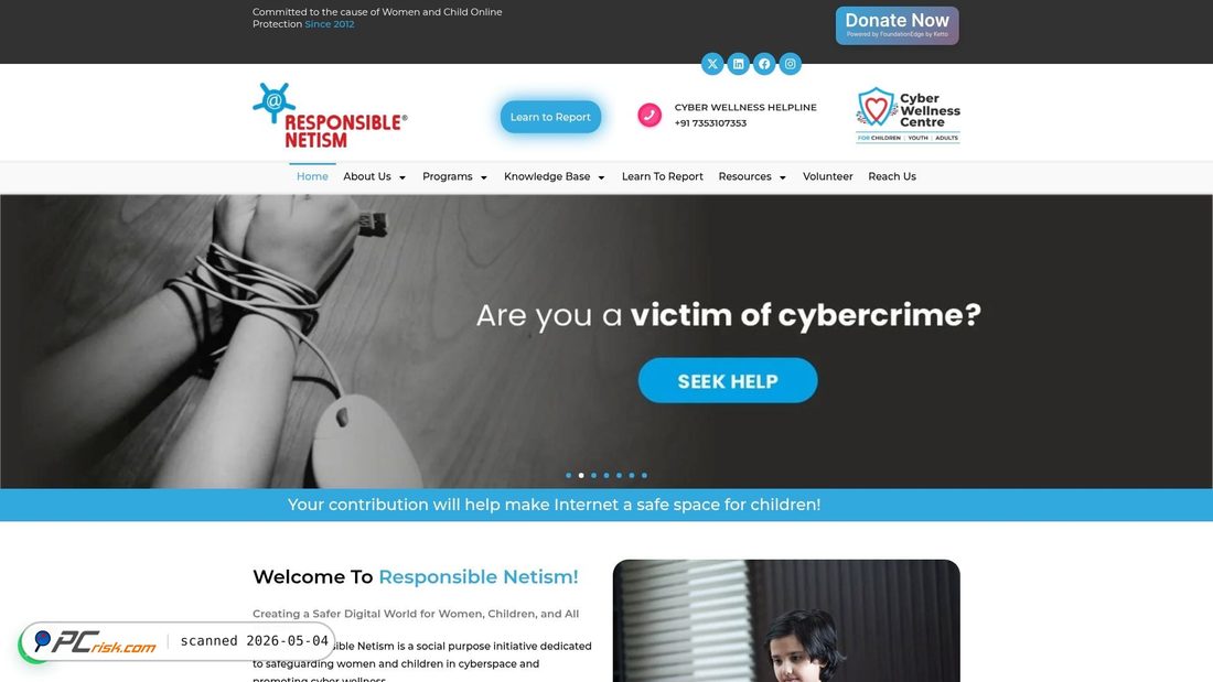 Screenshot of responsiblenetism.org