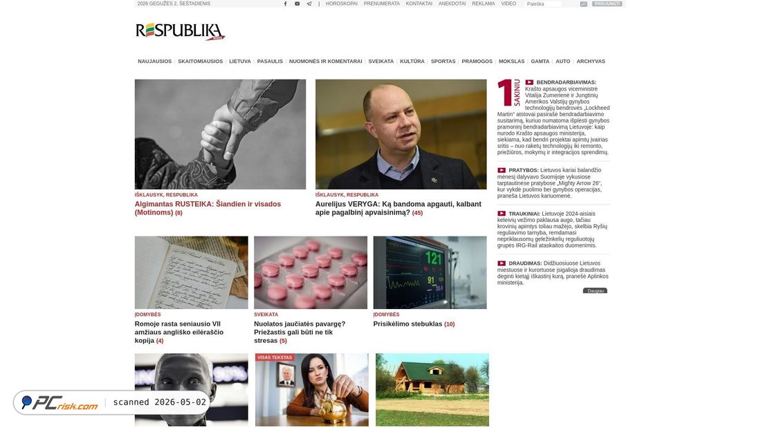 Screenshot of respublika.lt