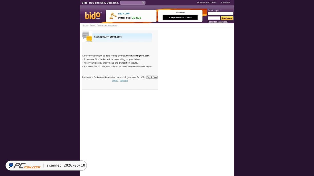 Screenshot di restaurant-guru.com