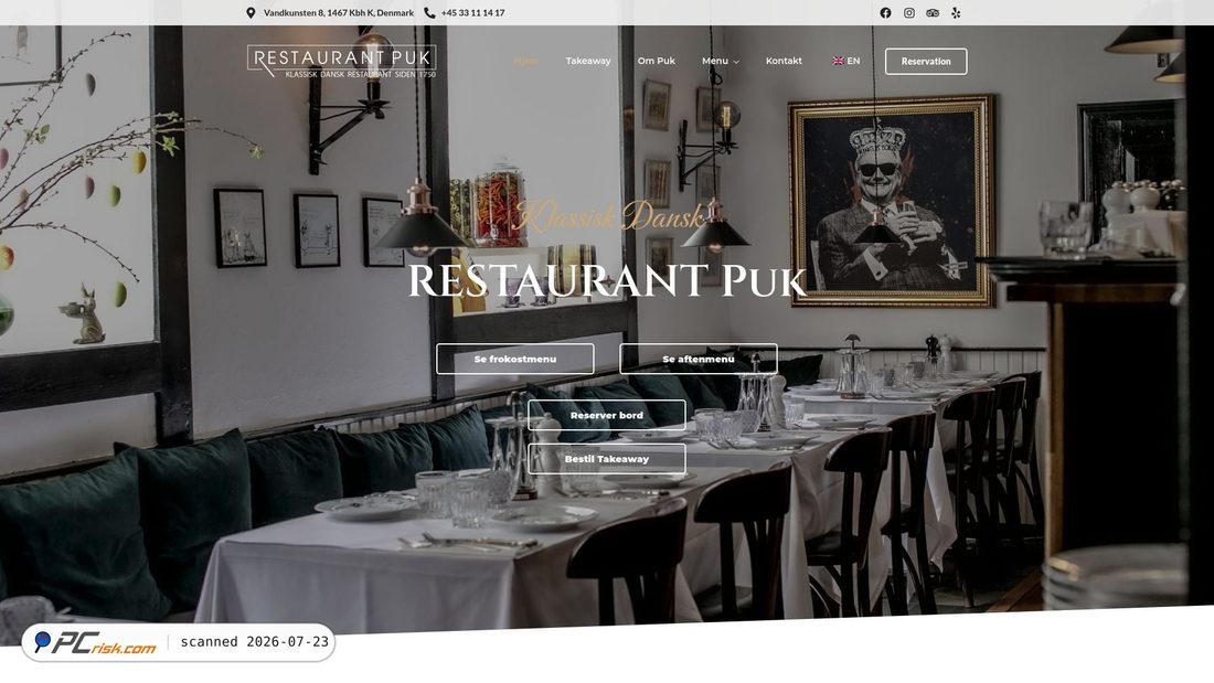 Screenshot of restaurantpuk.dk