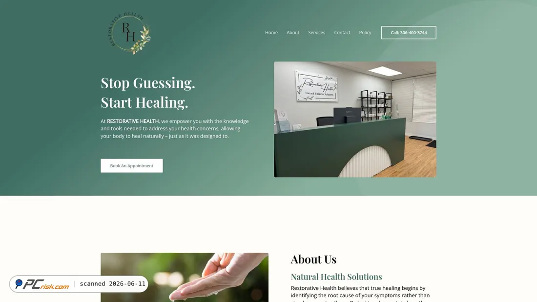 Screenshot of restorative-health.ca