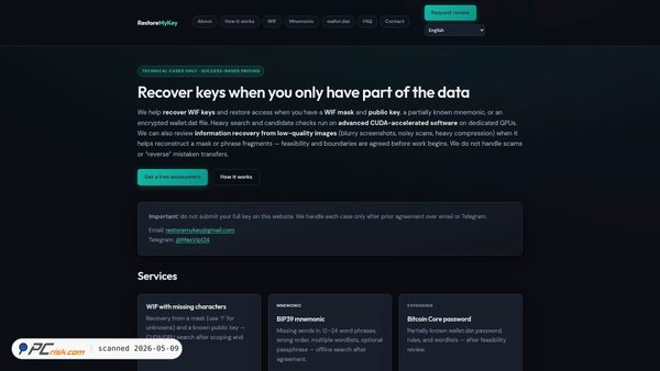 restoremykey.com screenshot