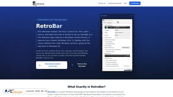 retrobar.app screenshot