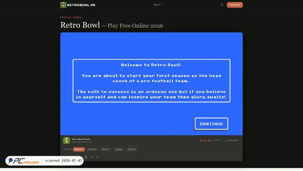 retrobowl.me screenshot