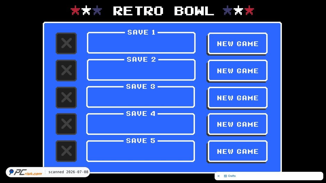Screenshot of retrobowl.org