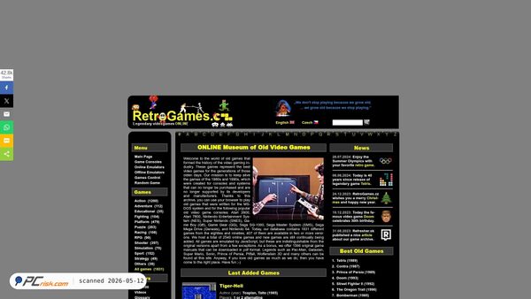 retrogames.cz screenshot