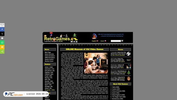 retrogames.cz Screenshot